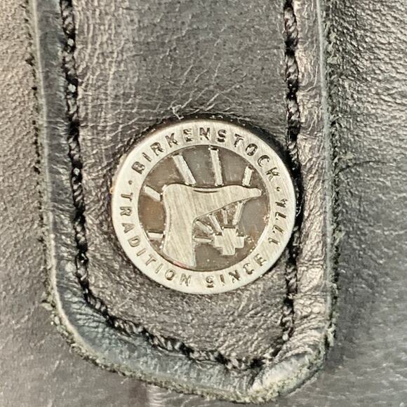 BIRKENSTOCK Size 9 Black Ruched Leather Pull On Side Zipper Boots - Picture 3 of 10